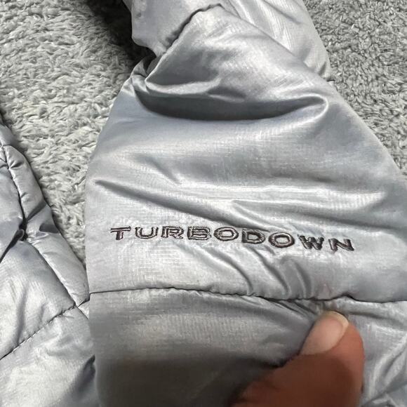 Columbia Puffer Jacket Womens Large Omni Heat Turbodown Gray Coat ** - Picture 3 of 10